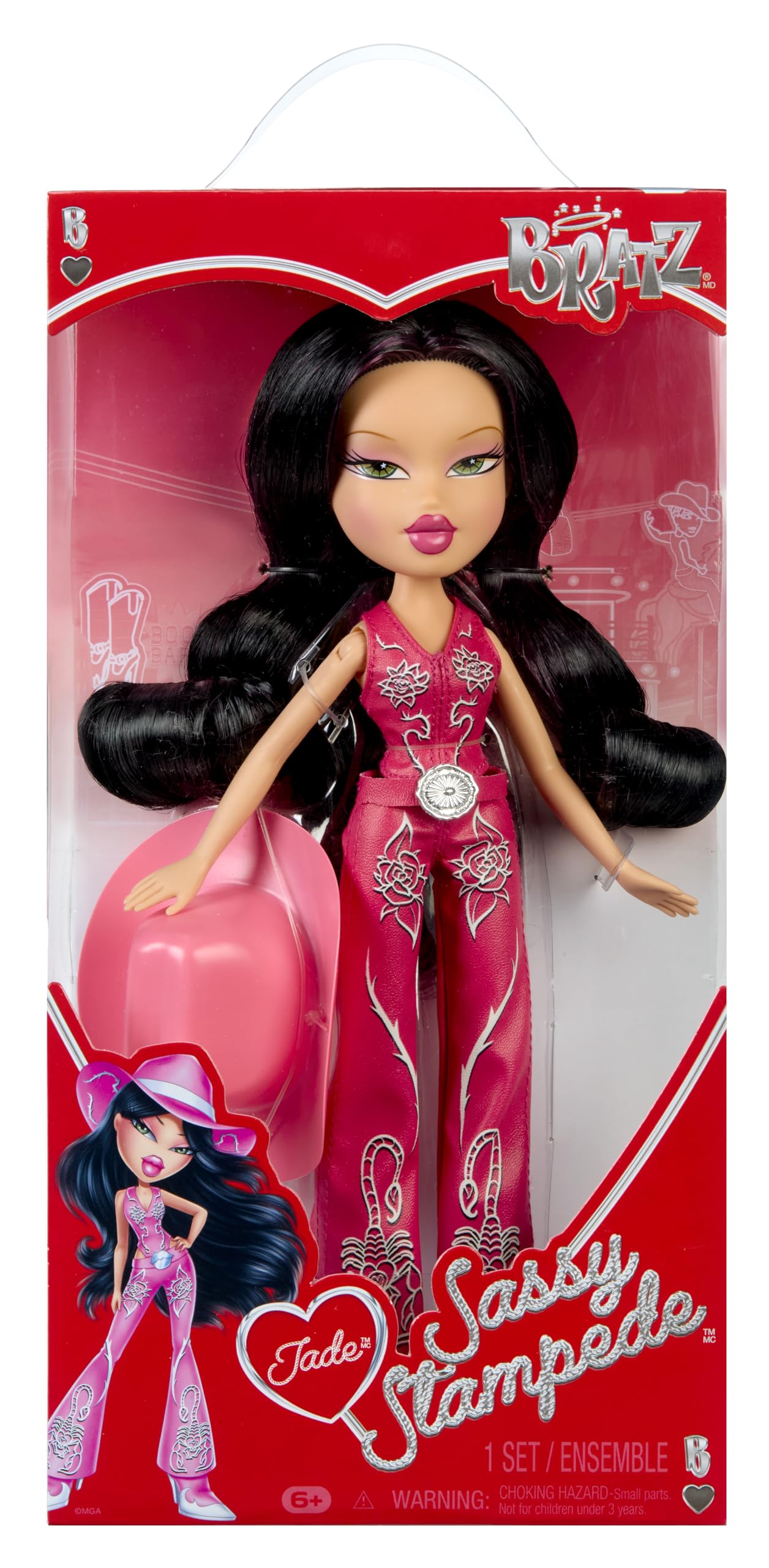 Bratz Sassy Stampede Jade Fashion Doll with Accessories: Western, Cowgirl Style Clothes & Accessory Pieces