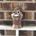 Znet3D Poop Emoji Trophy - 6" inches Tall - Featuring a Solid Poop Emoji on a Pillar w/Painted Eyes and Mouth - Perfect Award or Gift - Handmade w/Additive Manufacturing (Silk Brown)