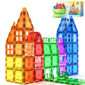Coodoo 60 PCS Magnetic Building Tiles Kids Toys STEM Magnetic Blocks Sensory Toys Kids Games Magnet Building Toy for Boys and Girls Aged 3+, Kid Brain Development Preschool Kindergarten Toddler Toy