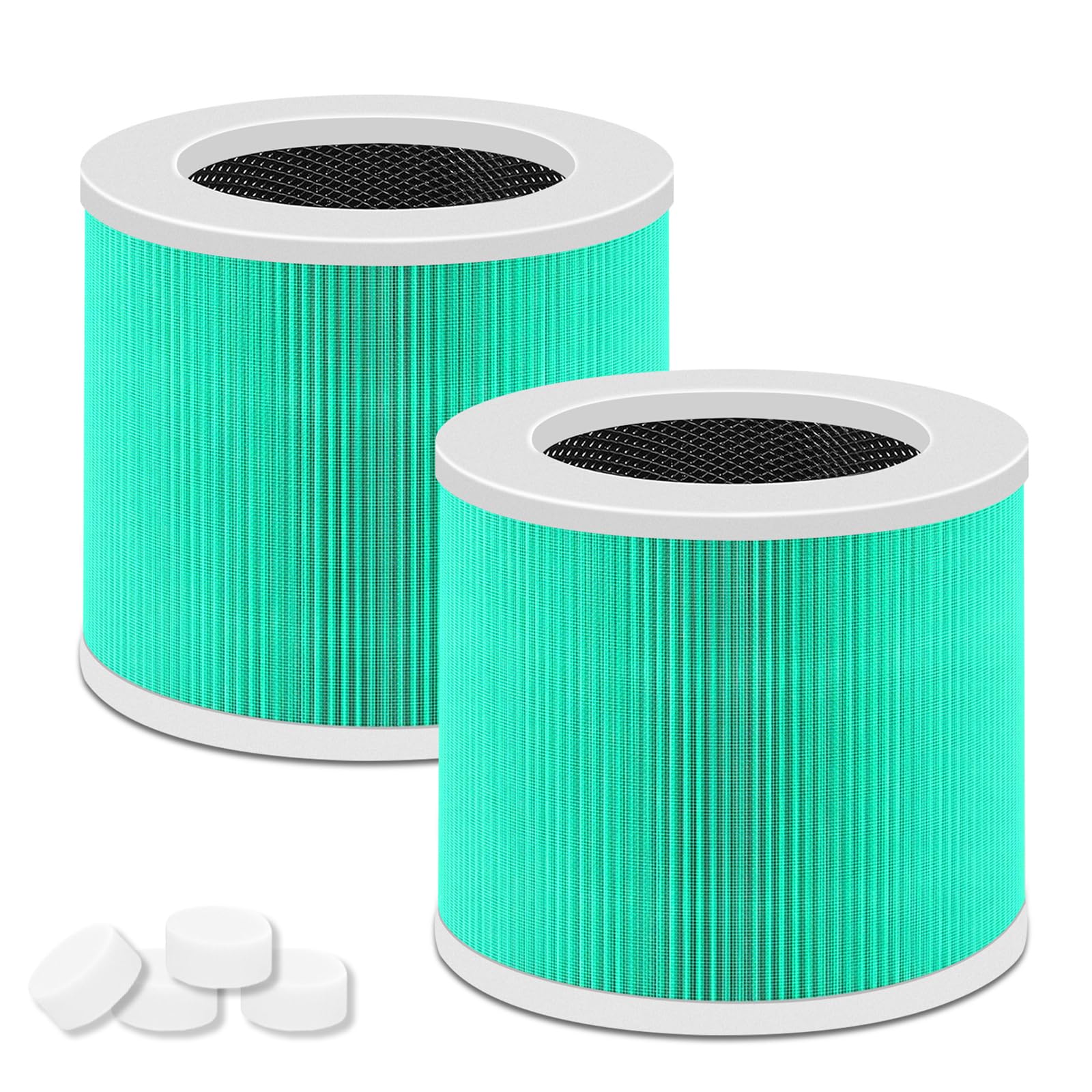 2 Pack HY1800 Replacement Filter Compatible with CHIVALZ/MORENTO/Loytio/Honeyuan/AYAFATO/IOIOW, 3-in-1 Filtration System True Activated Carbon HY1800 Filter Replacement