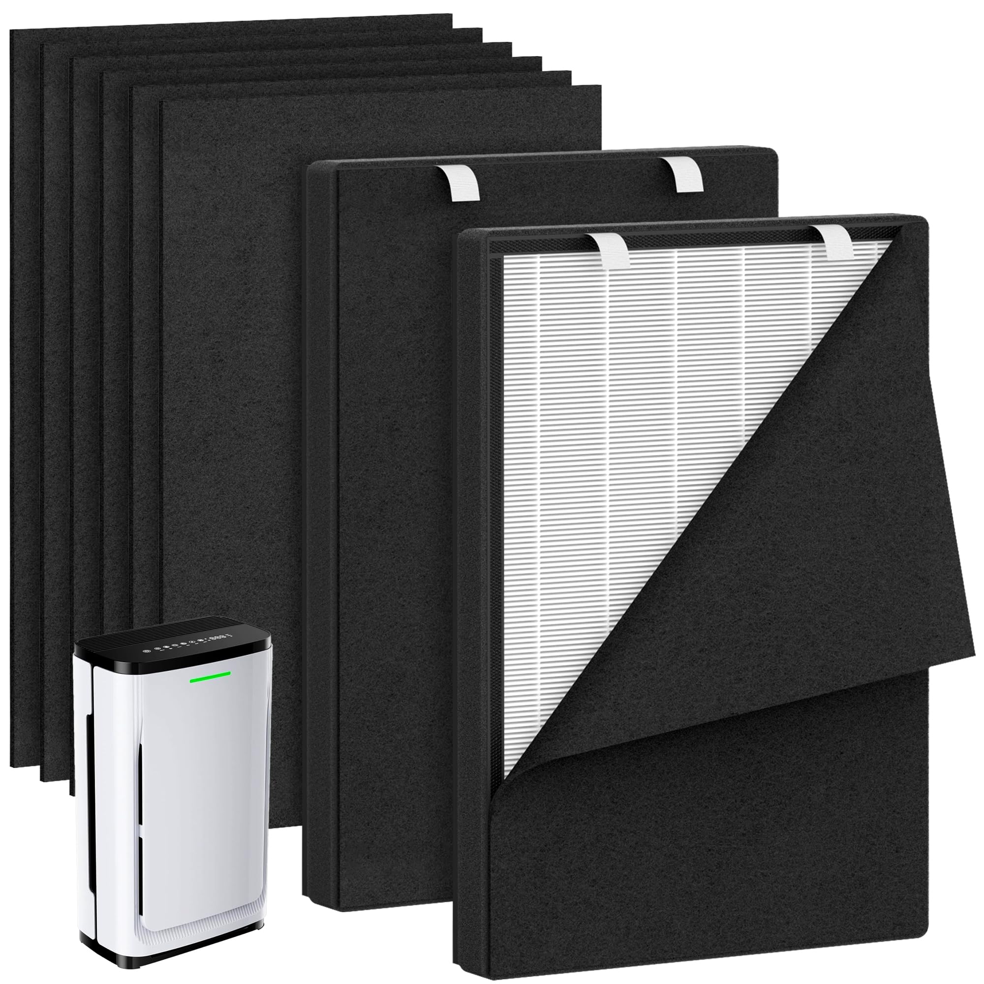 2 Set P339 pet air Purifier Filters for HEAPETS P339, 3-in-1 P339 Replacement Filter Includes 6 Pre-Filters and 2 Composite Filter