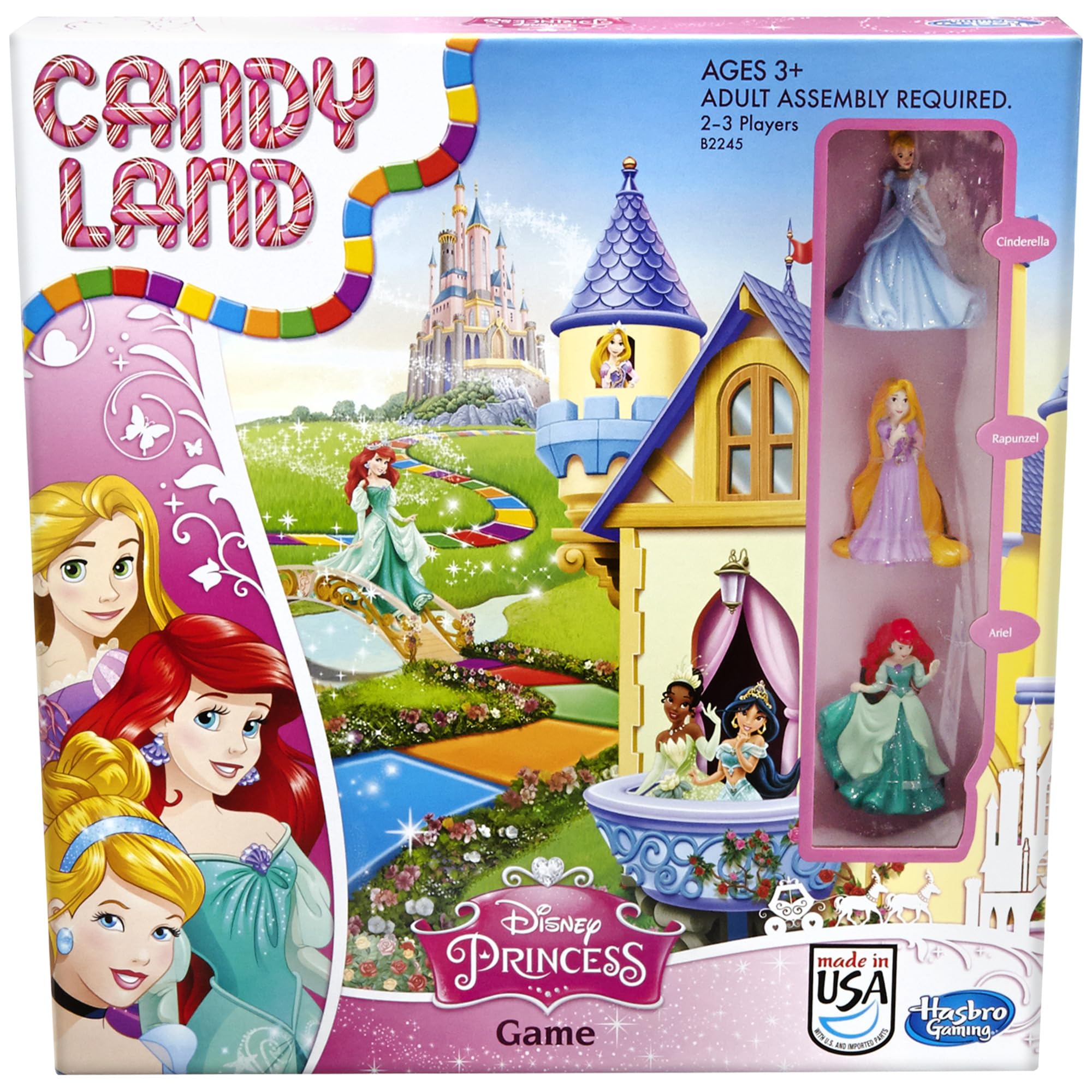 Hasbro Gaming Candy Land Disney Princess Edition Board Game, Preschool Games for 2 to 3 Players, Easter Gifts for Boys and Girls, Family Games for Kids Ages 3 and Up (Amazon Exclusive)