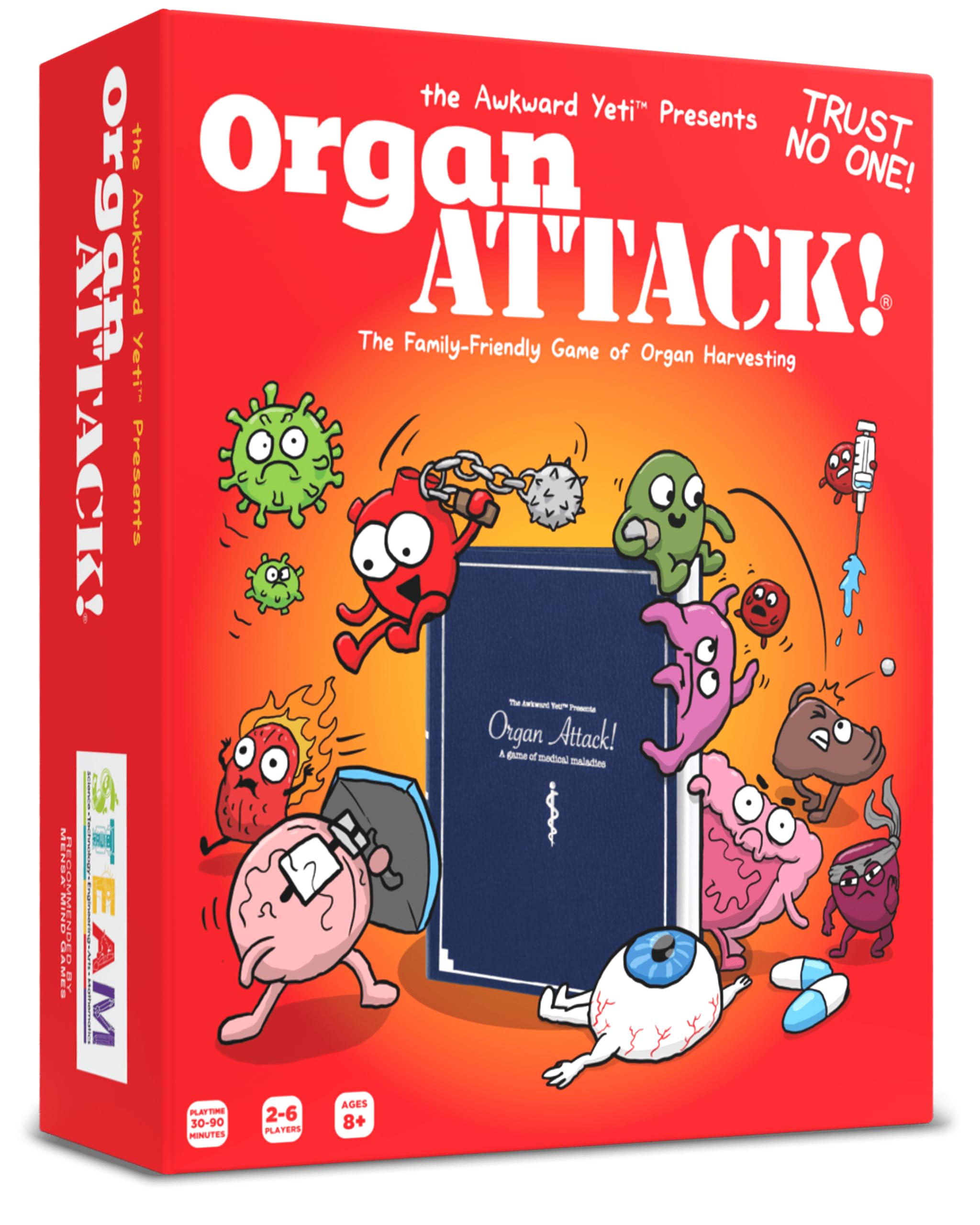 The Awkward Yeti Organ Attack | Funny Family Card Game for Kids Ages 8+ & Parents, Teens & Adults | Anatomy & Organ-Themed Party Game for Family Game Night | Super Fun