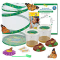 Insect Lore Butterfly Garden with 10 Live Baby Caterpillars - Habitat, Feeder, Chrys-A-Lid Holders, STEM Activity Journal - Raise and Release Painted Lady Butterflies