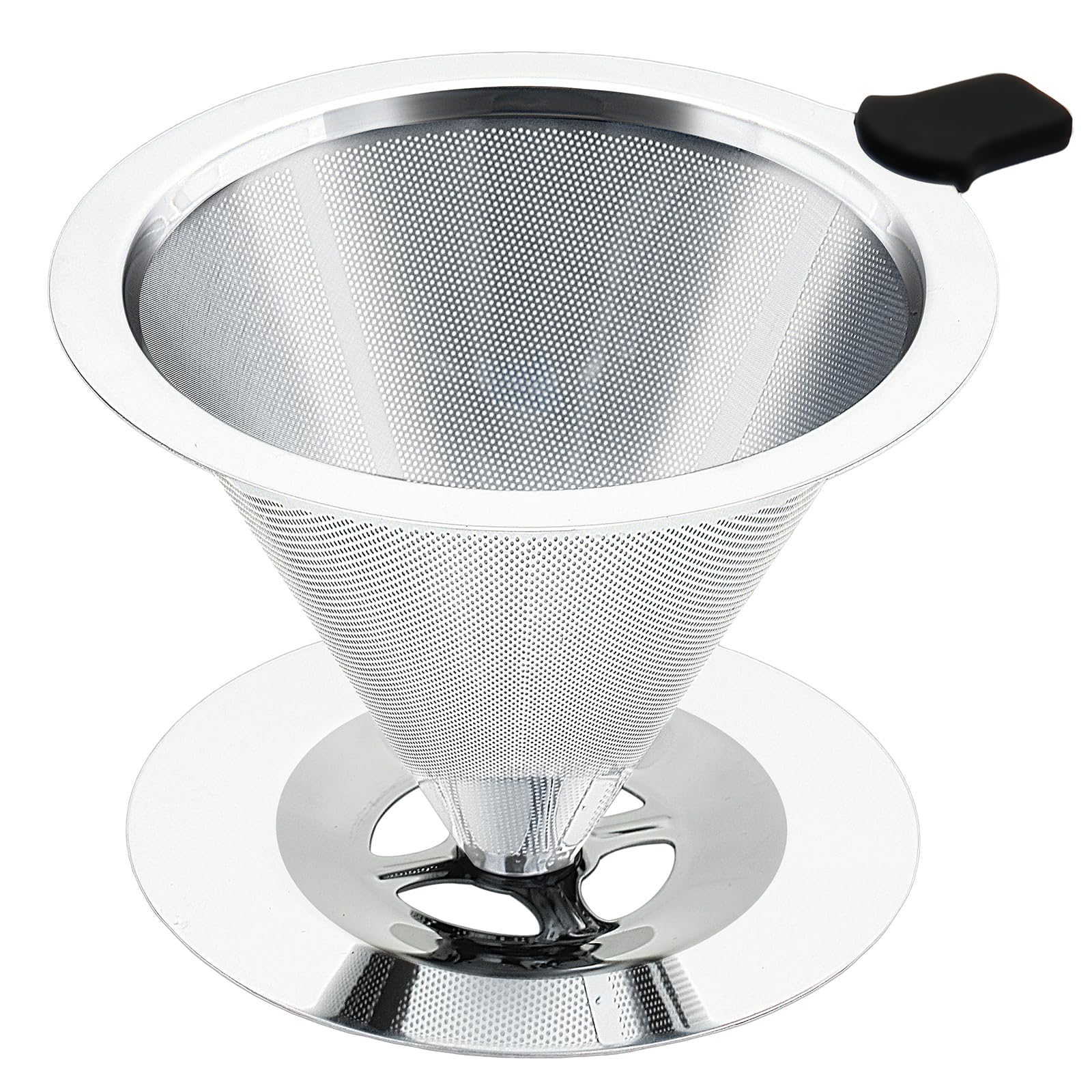 Premium Pour Over Coffee Dripper with Reusable Stainless Steel Filter – Portable, Easy Clean Coffee Maker for Single Cup Brewing – Ideal for Home, Office, Camping