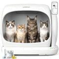 UBPET Automatic Litter Box, 106L Extra Large Self-Cleaning Cat Litter Box for Multiple Cats, Smart App Control, Odor-Control System, Anti-Pinch Safety Design, Includes Waste Bags and Deodorizer Blocks