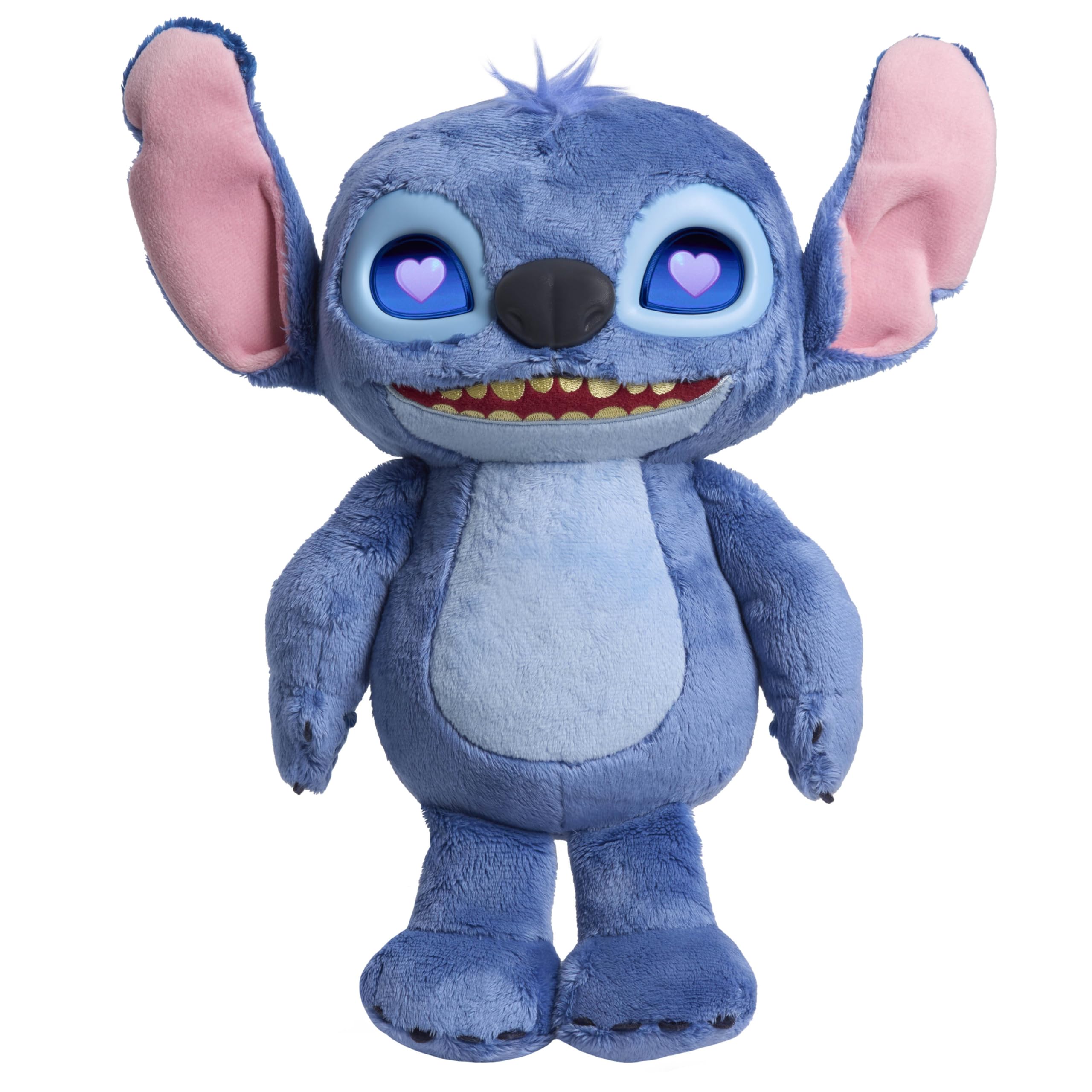 Disney Stitch Many Moods 14-inch Interactive Plush, 50+ Sounds & Phrases, LCD Eyes, Inspired by Disney's new Live-Action Lilo & Stitch Movie, Toy for Fans, Girls, Boys, Kids 3+ by Just Play