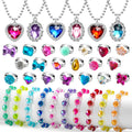 36pcs Princess Play Jewelry Set for Little Girls Ages 4-6, Kids Costume Dress Up Jewelry Necklace Bracelet Rings for Toddlers, Childrens Princess Birthday Party Favors Gift 3 4 5 6 7 8 Year Old Girl