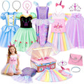 Meland Princess Dress Up Trunk for Girls 3-8, 16PCS Princess Toys Set, Pretend Play Gift for Birthday, Christmas, Halloween