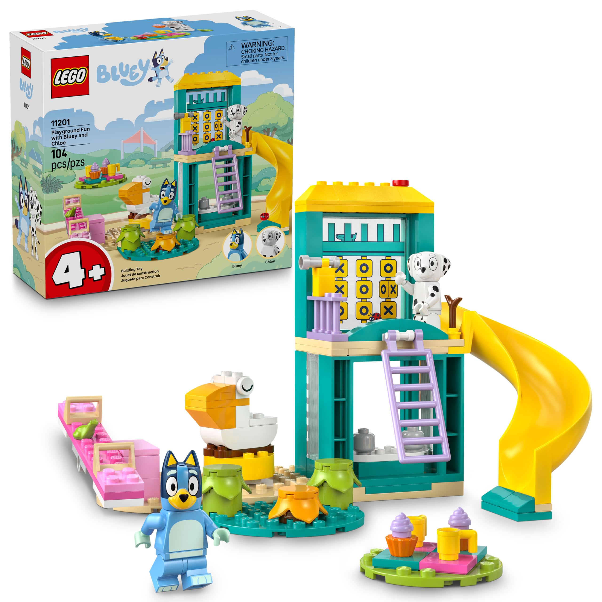 LEGO Bluey Playground Fun with Bluey and Chloe Sensory Building Blocks - Preschool Pretend Play & Learning Toys for Kids - 4 Year Old Girl & Boy Birthday Gifts - 11201