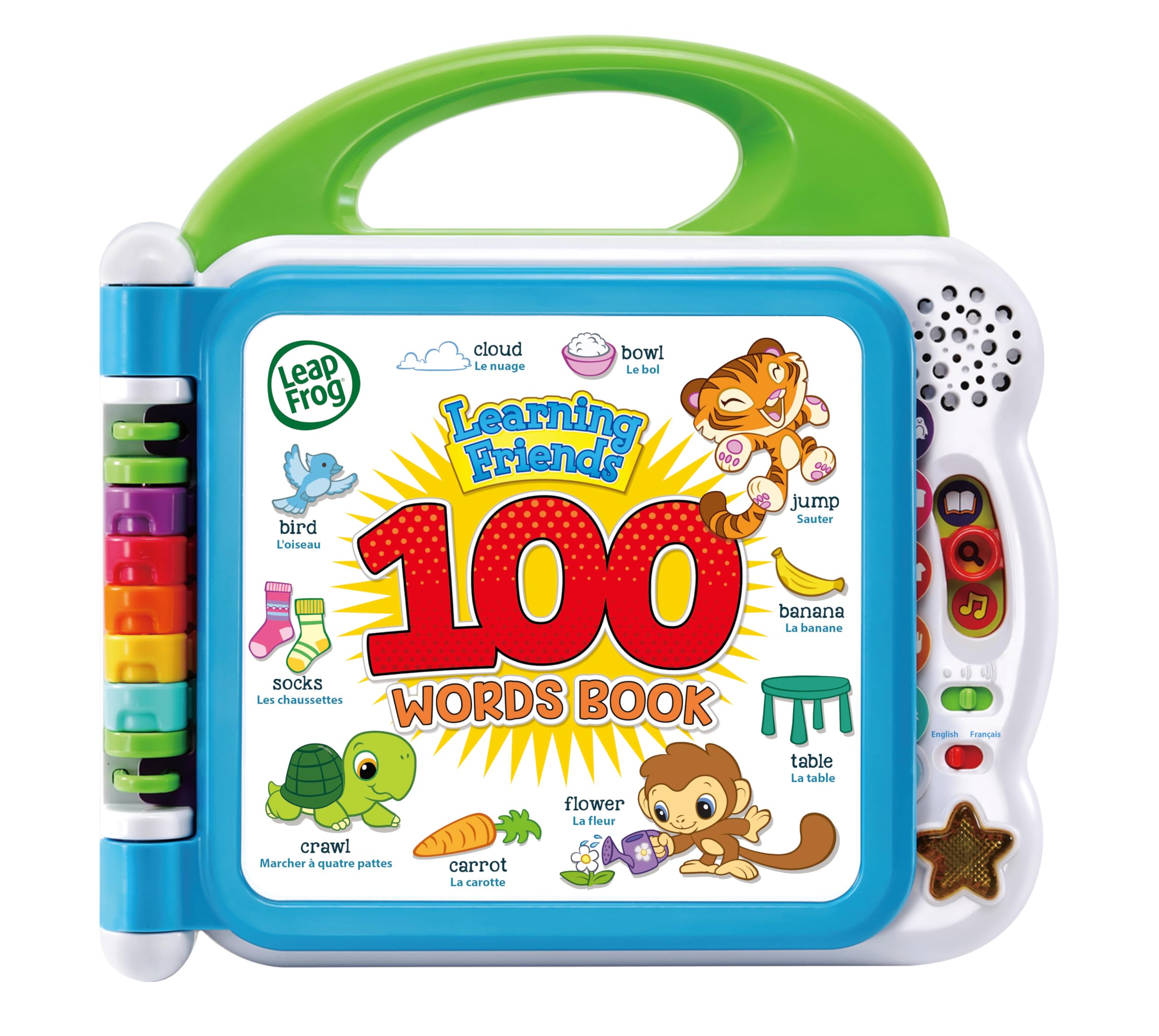 Leapfrog 601503 Learning Friends 100 Words Baby Book Educational and Interactive Bilingual Playbook Toy Toddler and Pre School Boys & Girls 1, 2, 3, 4+ Year Olds, Multi-Colour, One Size