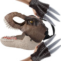 T-Rex Mask and Claw Set, Realistic Design with Dino Roars, Adjustable Strap, Non-Toxic Material, Includes 2 Taloned Gloves for Dress Up, Halloween, Pretend Play