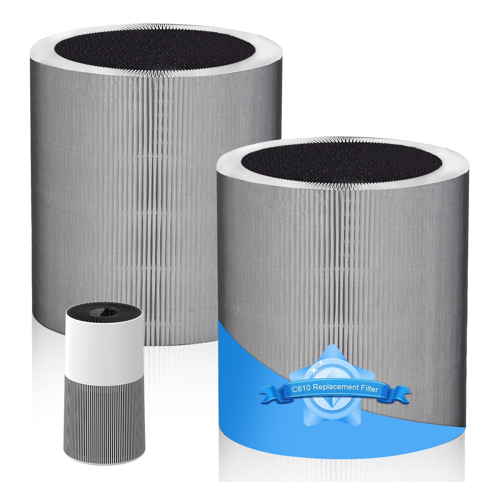C610 Replacement Filter Z Compatible with Winix C610 Air Purifier, 1712-0121-00, 3-in-1 True HEPA Filtration, Pre-Filter & Activated Carbon