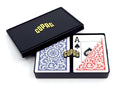 Copag 1546 Design 100% Plastic Playing Cards, Poker Size (Standard) Red/Blue (Jumbo Index, 1 Set)