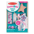 Melissa & Doug Created By Me! Paint & Decorate Your Own Wooden Princess Wand Craft Kit, Pink Princess Crafts Great for Rainy Days, Toys for Kids Ages 4+