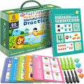 Magic Grooved Writing Practice Book for Kids Ages 3-8, Reusable 3D Groove Handwriting Book, Large Preschool Writing Workbook with Disappearing Ink, Toddlers Boys Girls