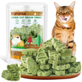 Cat Grass Teething Sticks, 100g/3.52oz Edible Freezed Drying Cat Grass Treats, Cats Snacks for Hairball Removal and Dental Care