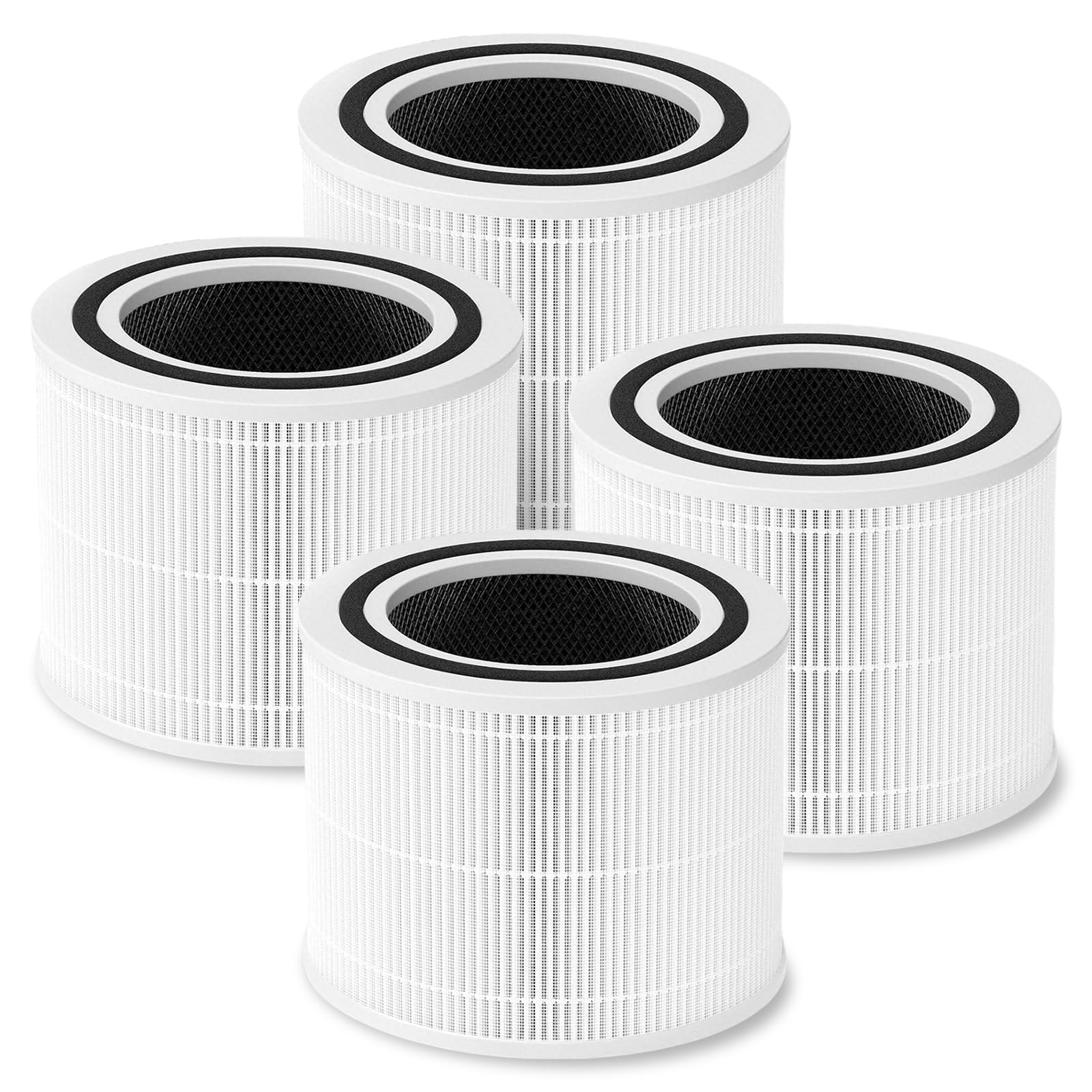 Core 300 Replacement Filter Compatible with LEVOIT Core 300, 300S, P350 VortexAir, Core 300S Filter with 3-in-1 H13 True HEPA, 4-Pack Core 300-RF Filters