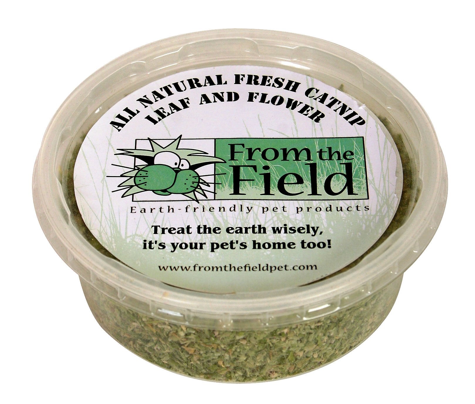 from The Field | Organic Catnip Leaf & Flower Blend for Cats & Kittens | Fresh USA-Grown, Highly Aromatic, Non-Toxic, Eco-Friendly | 1 oz Resealable Tub for Long-Lasting Potency & Active Playtime