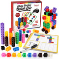 Torlam Math Cubes Math Manipulatives Activity Set, Counting Toys Snap Linking Cube for Kids Kindergarten Learning Activities