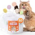 50 Pack Freeze Dried Cat Lollipop Treats, 5 Flavors, 70% High Protein Natural Cat Treats for Hairball Control & Urinary Health, Interactive Cat Toy,Cat Birthday Treats& Food Toppers