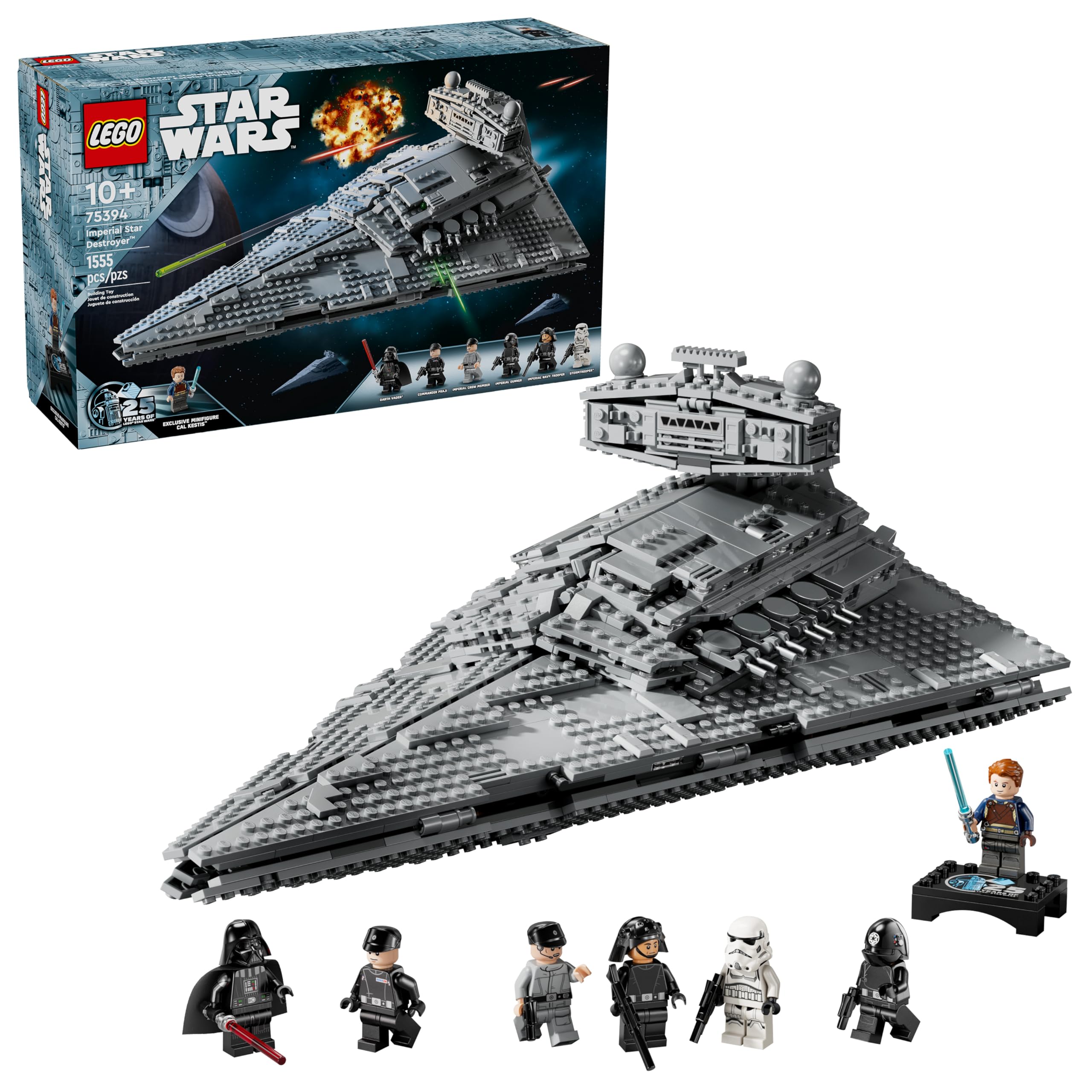 LEGO Star Wars Imperial Star Destroyer Building Toy - Build & Display Set for Boys & Girls, Ages 10+ - Gift for Birthdays - Star Wars Darth Vader & 6 Minifigure Toys - 75394