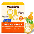 Lickable Cat Treats with Lick-Up Spoons, Healthy Wet Cat Snacks for Digestive Support, Grain-Free Kitten Treats with Taurine & Vitamins, Cat Grass & Pumpkin Variety Pack (32 Spoons)