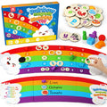 Coogam Rainbow Alphabet Learning Toy, Magnetic Letters and Mini Figures Sorting Matching Game, Fine Motor Educational Teaching Activity for Preachool Kids 3 4 5 Year Old