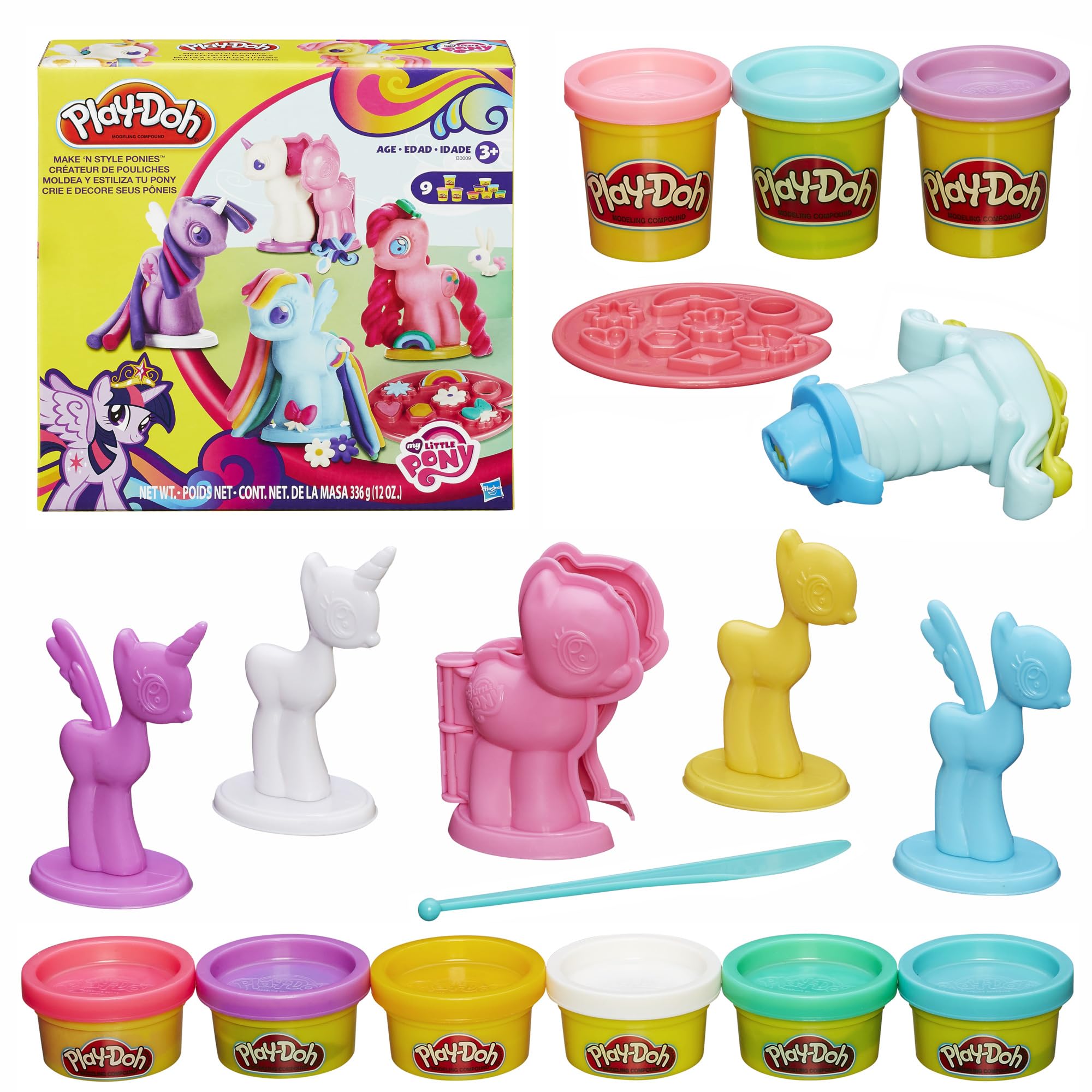 Play-Doh Make & Style Ponies Set, My Little Pony Toys and Figures, Kids Arts and Crafts Playset (Amazon Exclusive)