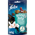 Felix Goody Bag Picnic Mix Adult Cat Treats Seaside Mix, Pack of 8 x 60 g