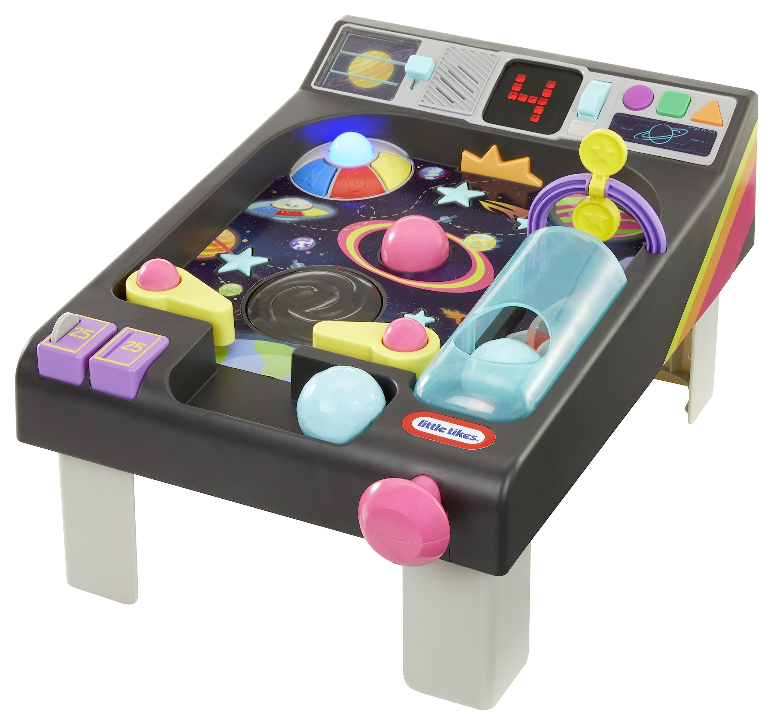 Little Tikes Old School My First Pinball Activity Table, Letters, Numbers, Planets, Counting, Sounds, Learning, Lights, Retro, Preschool Toy for Toddlers Girls Boys Ages 12 months, 1 - 2 Years