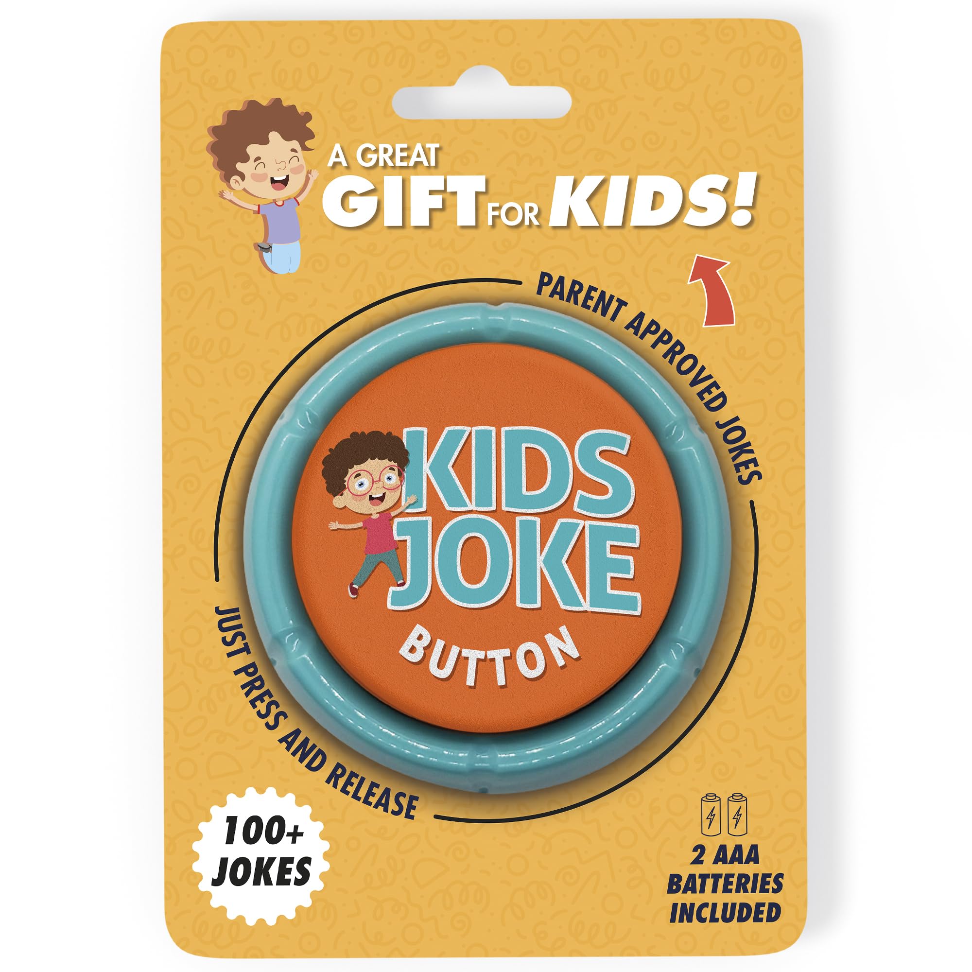 Kids Joke Talking Button with 100+ Silly Jokes | Funny Prank Gift For Children with Over 100 Family Friendly Jokes That The Whole Family Will Enjoy, Hilarious Gag Present