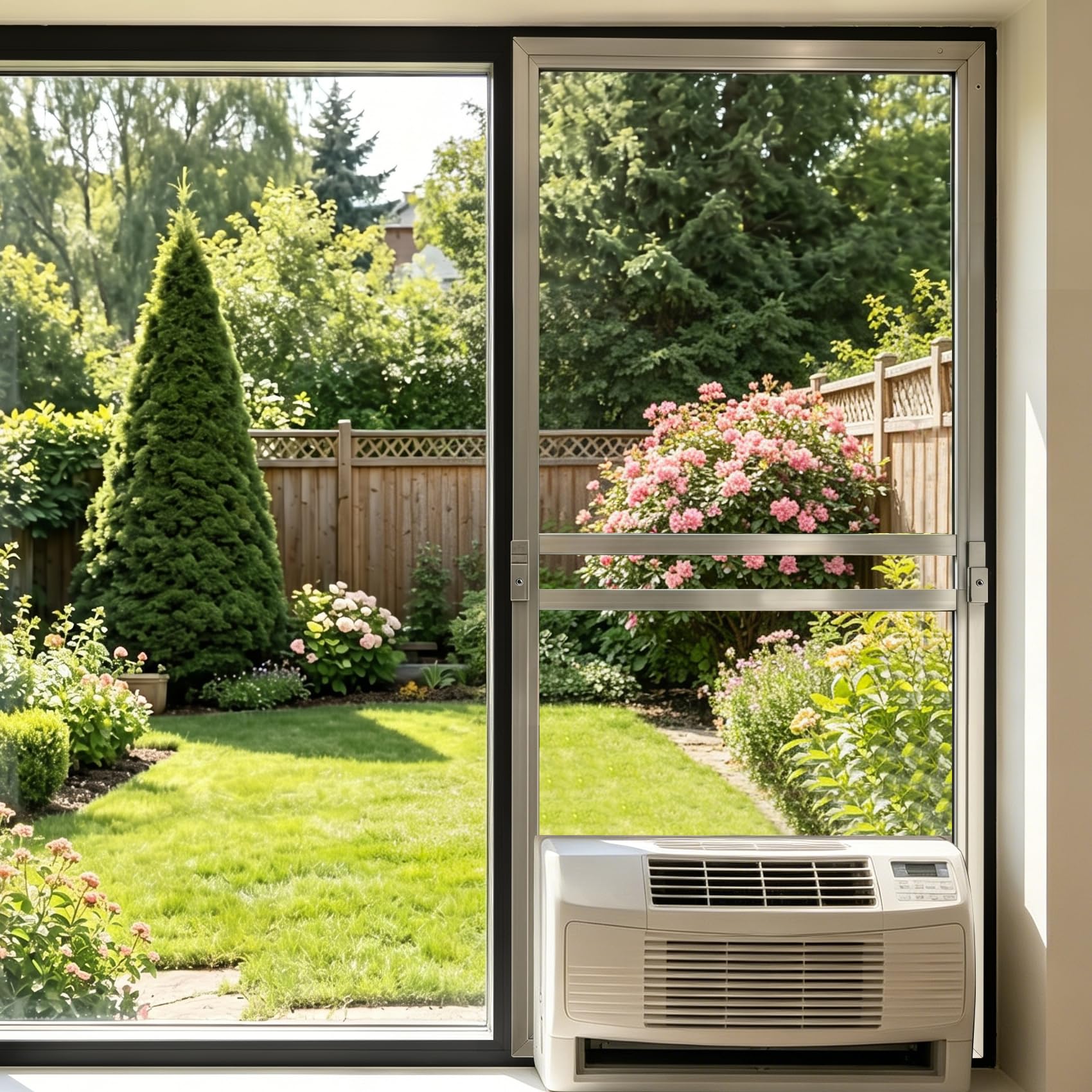 Sliding Window Kit – Sliding Window Air Conditioner Seal Kit Fit for Soleus Air Hybrid “Saddle” Air Conditioners for Horizontal Sliding Windows -Adjustable Size (Air Conditioner Not Included)