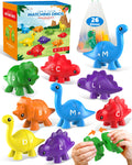 Walenty 26PCS Dinosaur Alphabet Learning Toys for Toddlers Kids 3-5, Montessori Educational Toys Gifts for 3 4 5 Year Old Boy Girl, Preschool Toddler Travel Activities, Double Sided ABC Matching Game