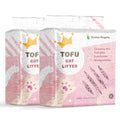 2pcs Pack (6L x 2) Tofu Cat Litter, Clumping Kitty Litter, Flushable,Pea Fiber,Dust Free, Odor Control, Low Tracking, Lightweight
