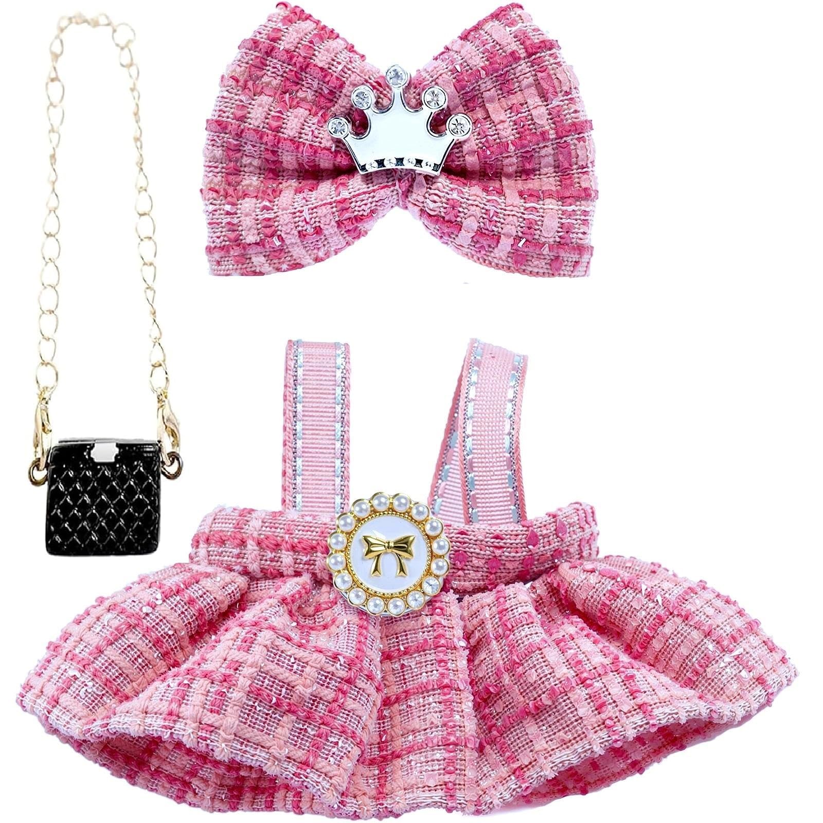 Clothes for LABUBU 17cm Doll (NO Doll),Outfit for LABUBU,Dress and Hairpin Set for LABUBU Dress Up,Accessories for LABUBU