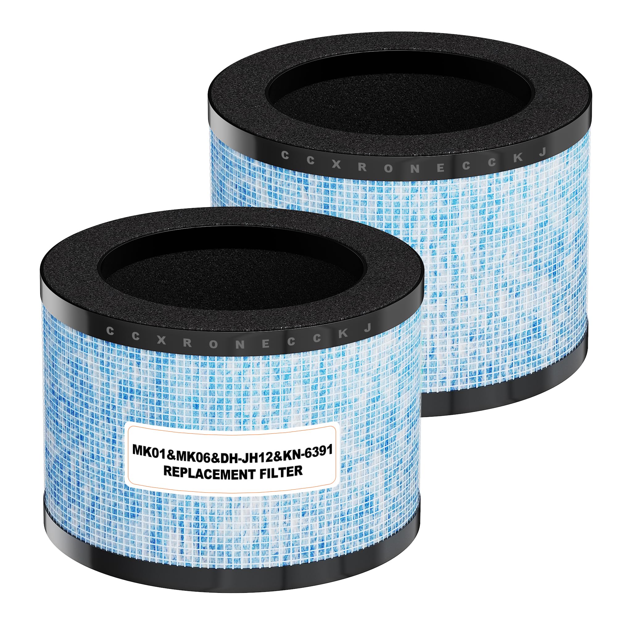MK01 MK06 DH-JH12 Upgrade Replacement Filter, Compatible with Aroeve MK01 MK06, VOOPNU DH-JH12 and Kloudi DH-JH01,ToLife TZ-K1 Air Purifier (Upgrade-Blue 2pack)