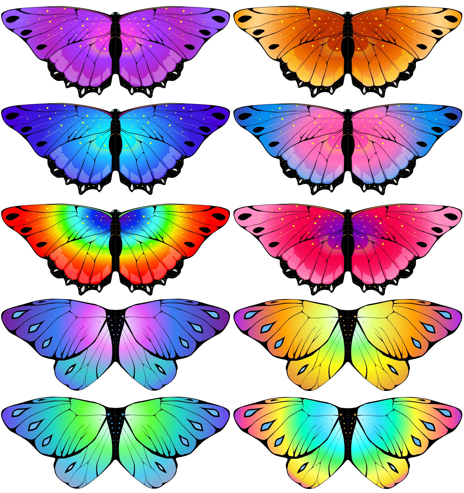 iROLEWIN Toddler Kids Butterfly-Wings for Girls Butterfly-Costume 10 Bulk Fairy Dress Up Wings as Boys Christmas Party Favors