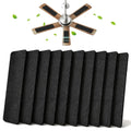 10 Pack Ceiling Fan Filters for Blades, Fan Air Purifier Pads with Activated Coconut Shell Carbon, Easy-Stick Universal Air Filter, Effective Against Common Household Pollutants