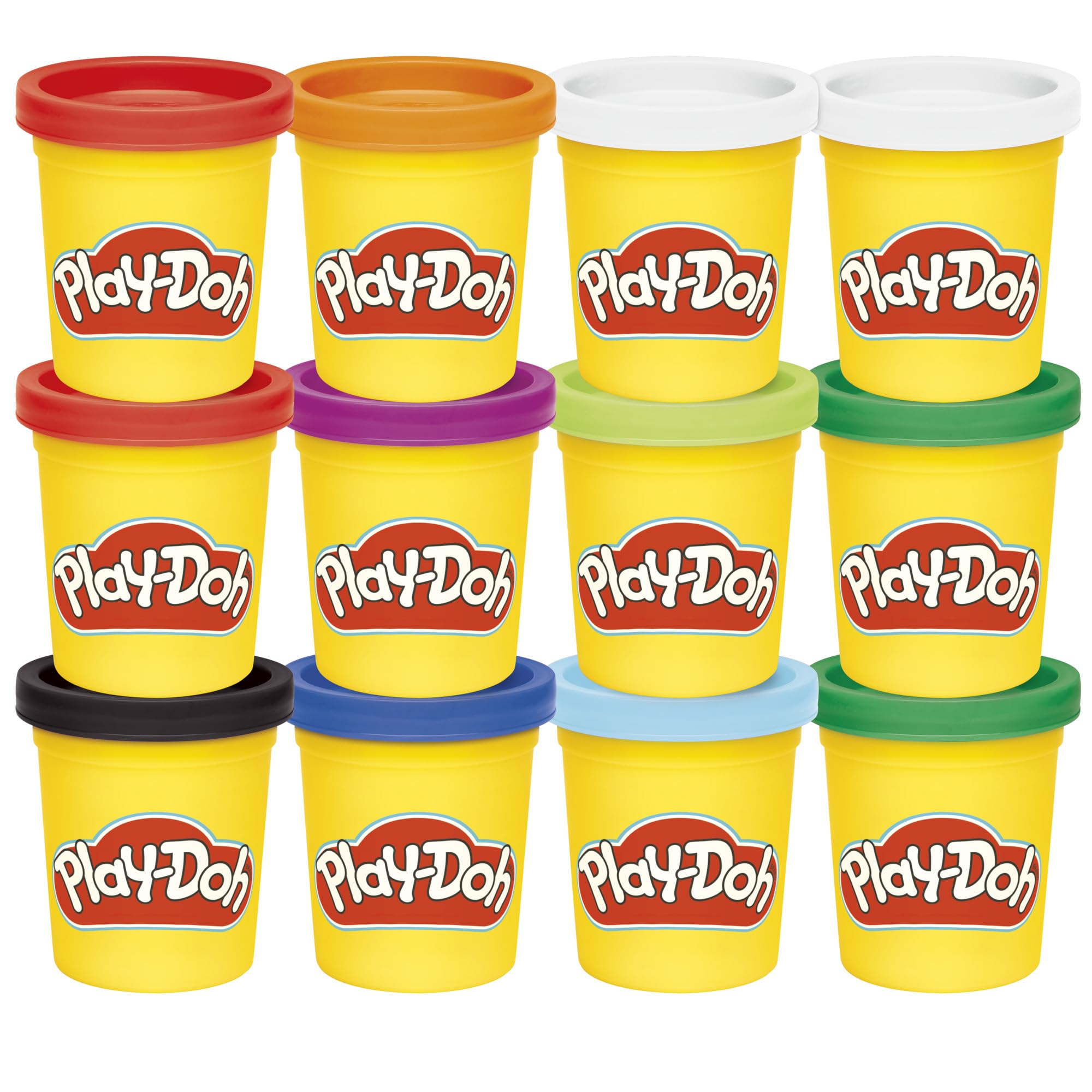 Play-Doh Jewel Colors Bulk 12-Pack of 4-Ounce Cans, Holiday Stocking Stuffers, Prizes & Party Favors, Kids Arts & Crafts, Preschool Toys, Ages 2+ (Amazon Exclusive), 1 Kg
