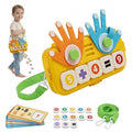 Montessori Educational Toys for 3 Year Old, Upgraded Washable ABS Math Manipulatives & Number Blocks Toys, Splinter-Free Finger Counting Board for Homeschool Travel, Boys Girls