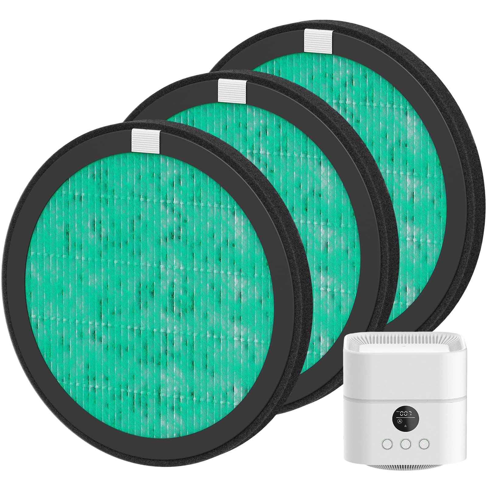 3 Pack Replacement Filters Compatible with HomBreez Air Purifier and Humidifier Combo (WG-03/WG-03-S/F-WG), 4-Stage Filtration System Filters