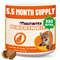 330 Bites Pumpkin Cat Treats, Natural Cat Treats Healthy with Pumpkin Powder for Cats, Psyllium Husk, Digestive Support Kitten Snacks for Stool Firm & Gut Health