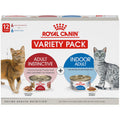 Royal Canin Feline Health Nutrition Indoor Adult & Adult Instinctive Thin Slices in Gravy and Morsels in Gravy Variety Pack Cat Food, 3 oz (Pack of 12)