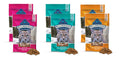 Buffalo Wilderness Soft Moist, Grain Free, Cat Treats, Variety Pack - 3 Flavors 2 Pack ( Chicken & Trout, Chicken & Salmon, Chicken & Turkey) - 2 Oz