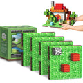 Magnetic Blocks Baseplate - Magnet Toys for Kids, 4PCS Baseplate for Minecraft Magnetic Building Blocks Placing 4" x 4", STEM Toys Birthday Gifts for Boys Girls Age 3+ Years Old, Grassland