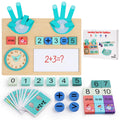 Preschool Learning Toys for Kids 3-5 Years Old, Wooden Montessori Toys, Educational Math Manipulatives Number Counting Blocks for Boys Girls Birthday Gifts