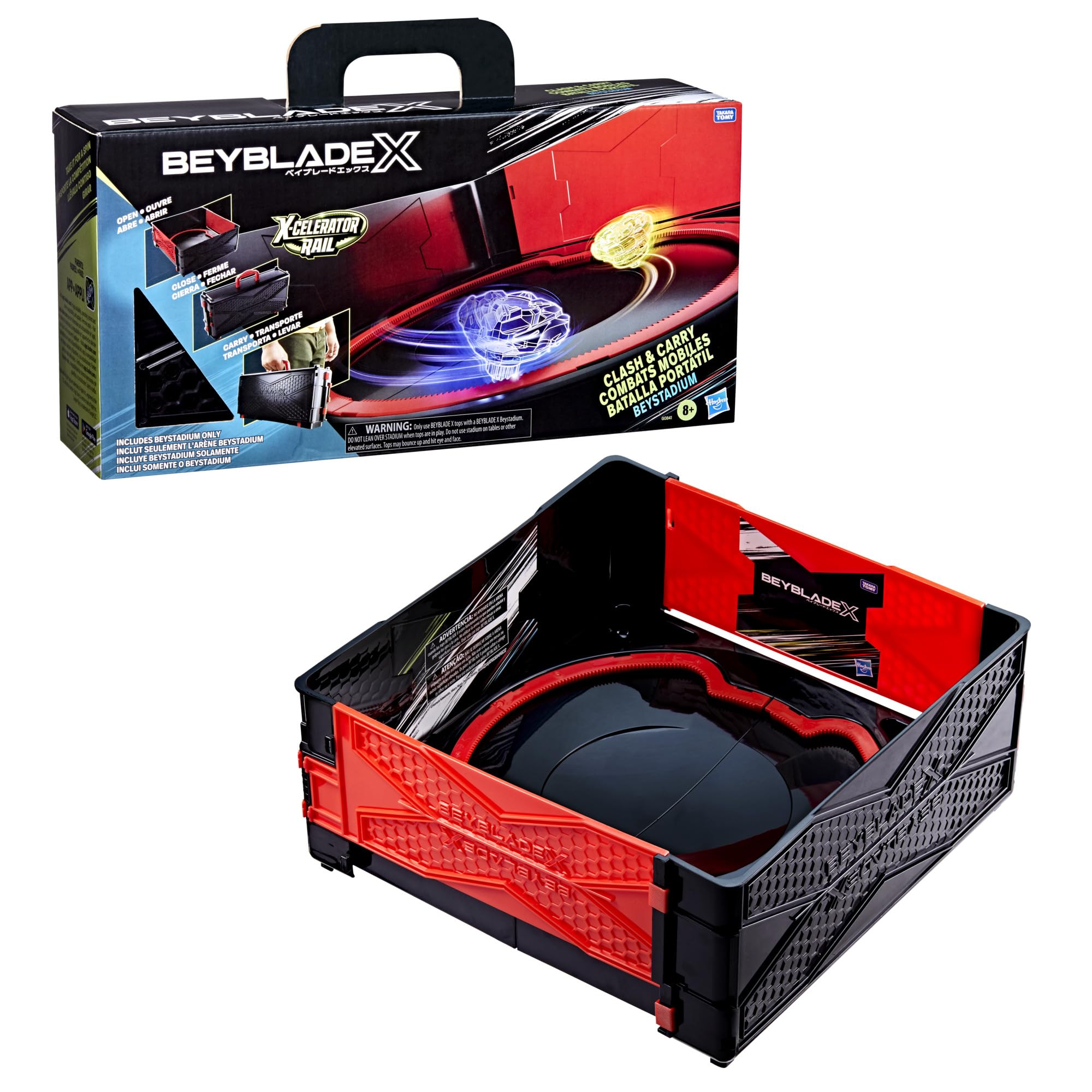 Beyblade X Clash & Carry Beystadium Battle Arena Spinning-Top Toys, Kids Gifts, Ages 8+