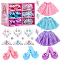 ShyLizard Princess Dress Up Sets for Girls 4-6, Costumes Set with Princess Dresses, Shoes and Accessories, Kids' Dress Up Play Toy for 3 4 5 6 Year old Toddler Girl Birthday Gift