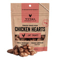 Vital Essentials Freeze Dried Raw Chicken Hearts Cat Treats | Single Ingredient | Premium Quality | Grain Free, Healthy Treats for Cats, 0.8 oz Bag